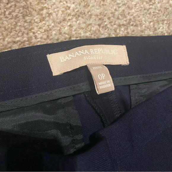 EUC Banana Republic Sloane Fit Slim Zip Ankle Navy Blue Ankle Pants - Picture 4 of 7